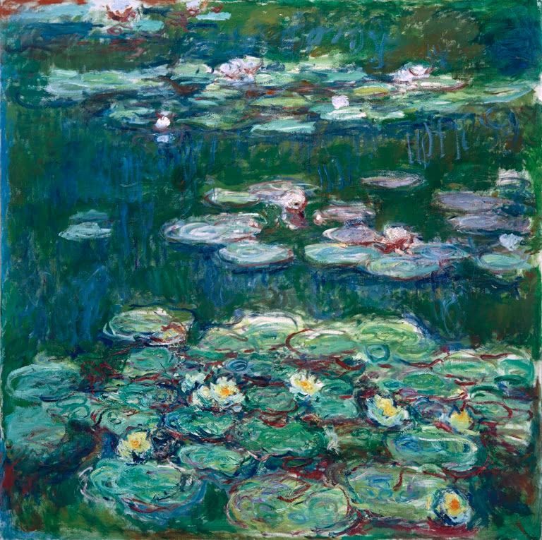 Weiße und gelbe Seerosen | Claude Monet