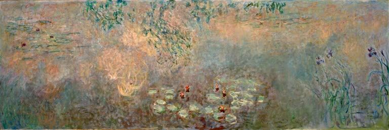 Der Seerosenteich mit Iris | Claude Monet