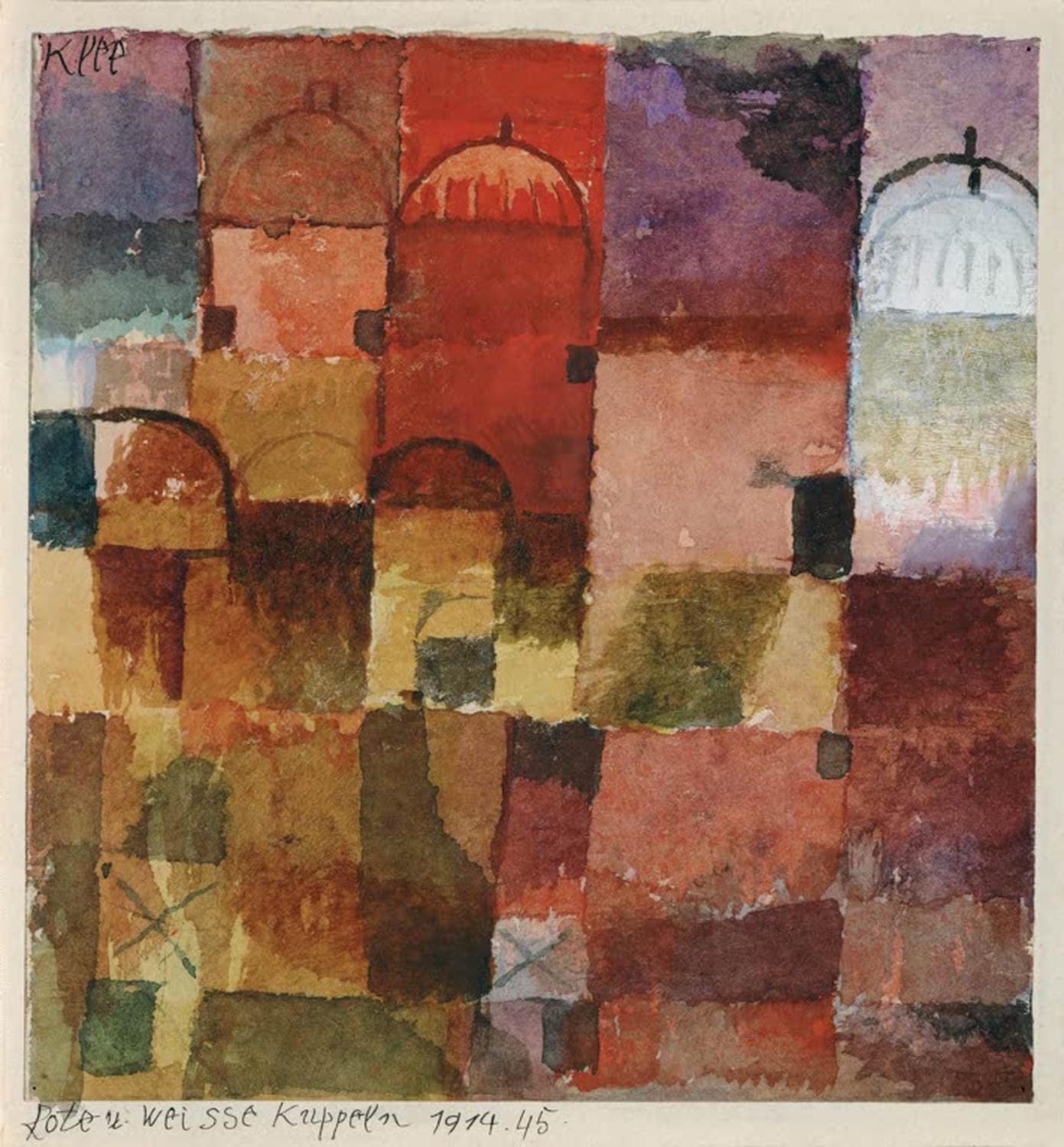 Rote und weiße Kuppeln | Paul Klee