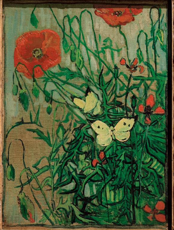 Schmetterlinge auf Mohnblüten | Vincent van Gogh
