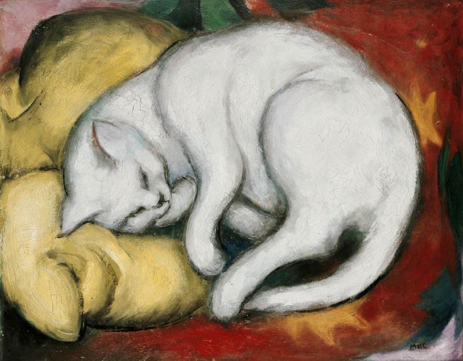 Die weiße Katze | Franz Marc