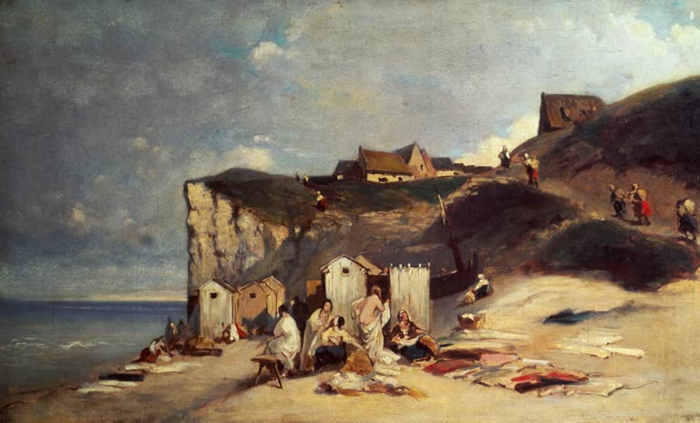 Frauenbad am Meer bei Dieppe | Carl Spitzweg