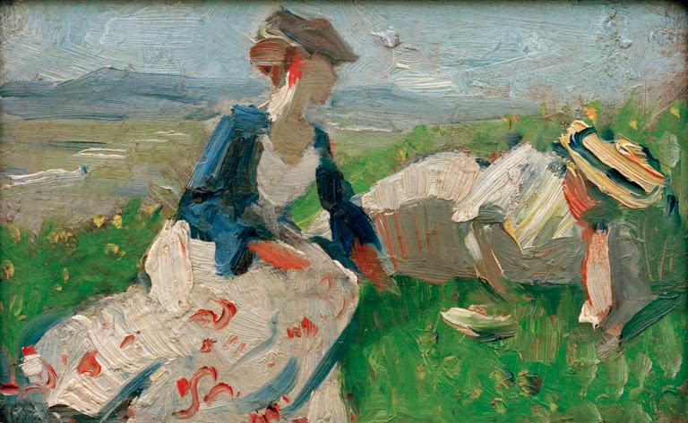Zwei Frauen am Berg | Franz Marc