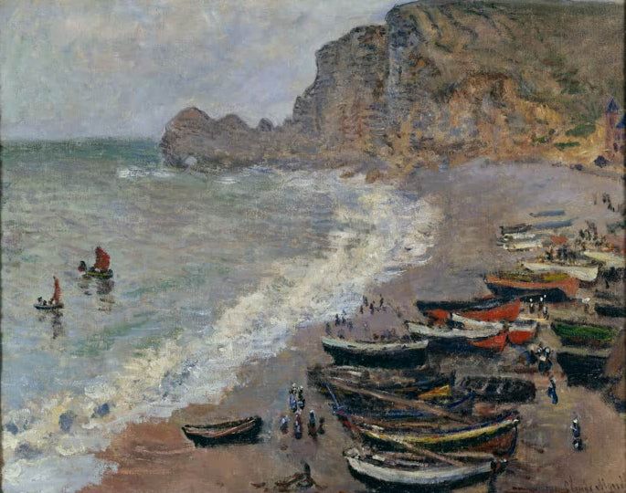 Étretat: la plage e la porte d'Amont | Claude Monet
