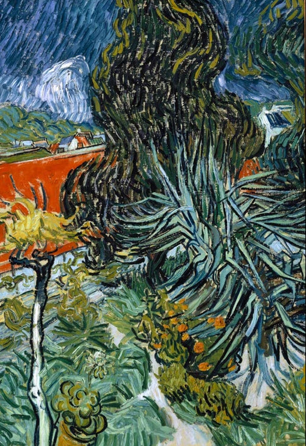„Garten von Doktor Gachet“ von Vincent van Gogh – postimpressionistischer Garten mit leuchtenden Blumen, lebendigen Farben und expressiver Pinselführung.