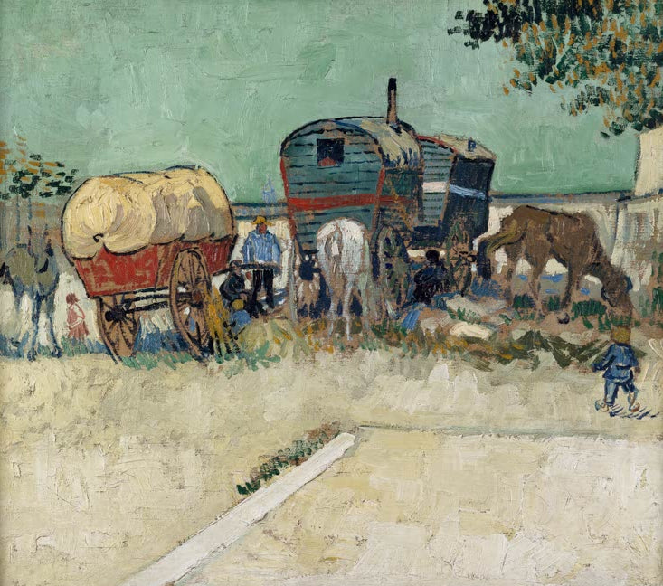 Zigeunerlager mit Pferdewagen von Vincent van Gogh