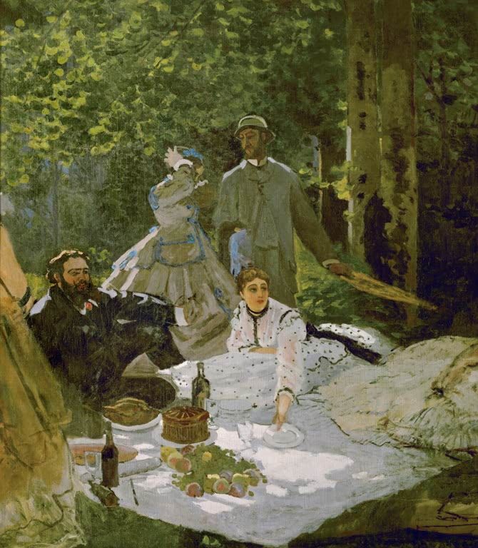 Frühstück im Freien, Mittelteil | Claude Monet