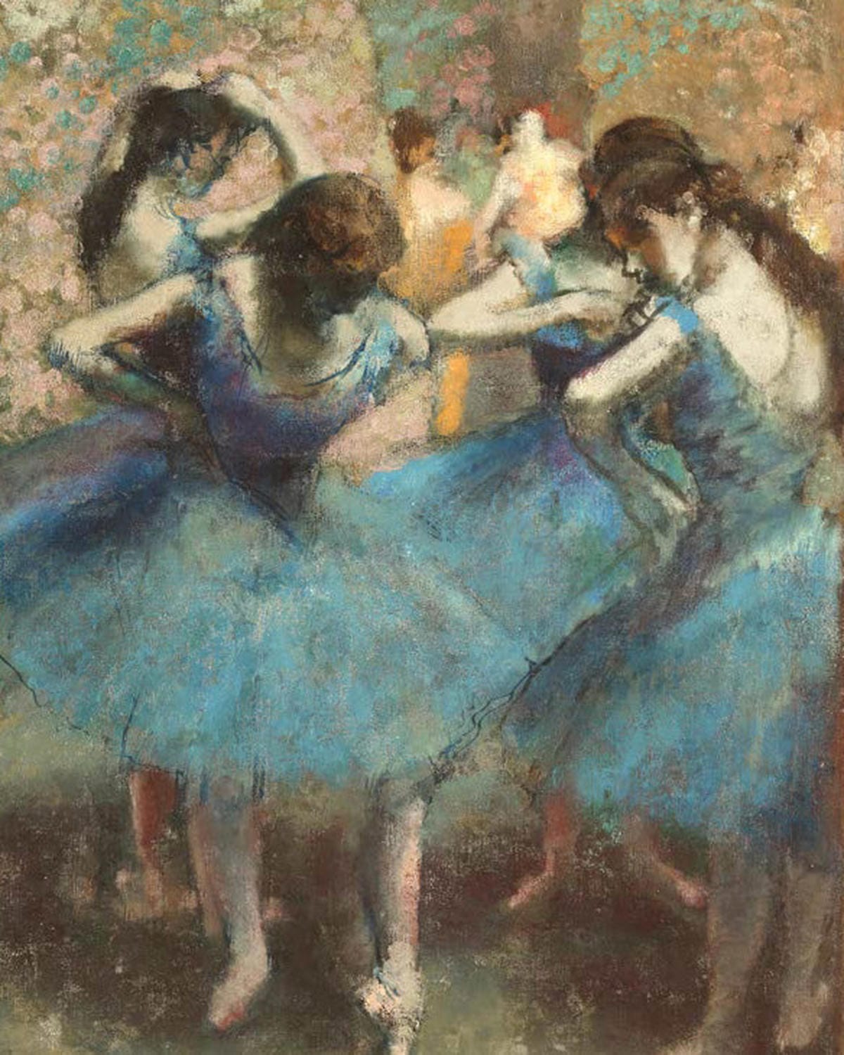 Edgar Degas - Die Tänzerinnen in Blau als Kunstdruck