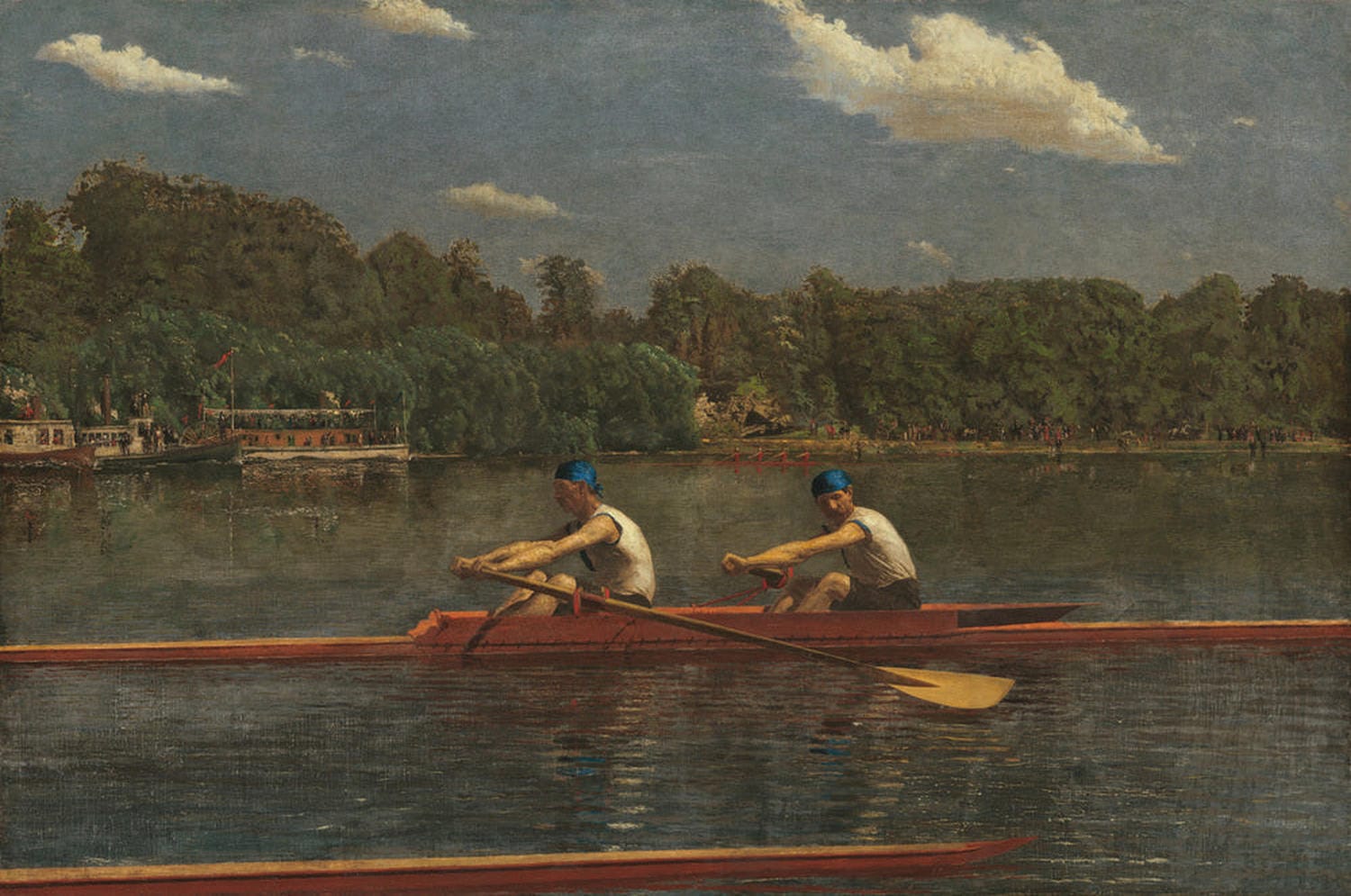 Thomas Eakins’ „Die Biglin-Brüder beim Rennen“ als hochwertiger Kunstdruck – realistisches Meisterwerk der Sportmalerei voller Dynamik, Präzision und klassischer Eleganz. Jetzt entdecken!