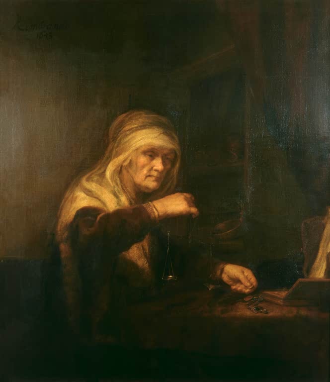 Die Goldwägerin | Rembrandt van Rijn