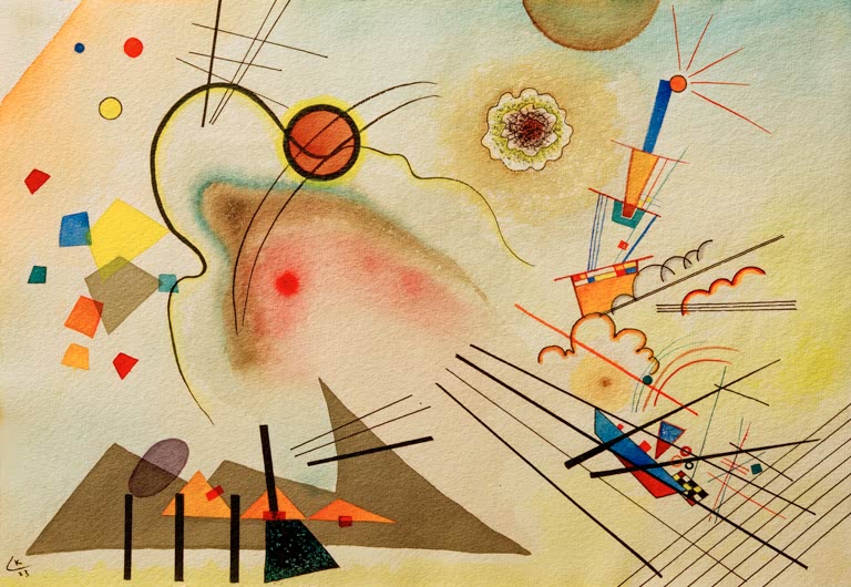 „Aquarell Nr. 606“ von Wassily Kandinsky als lebendiger Kunstdruck