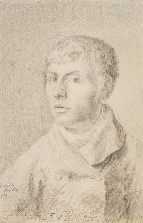 „Selbstbildnis“ von Caspar David Friedrich – Porträt des deutschen Romantikers Caspar David Friedrich.