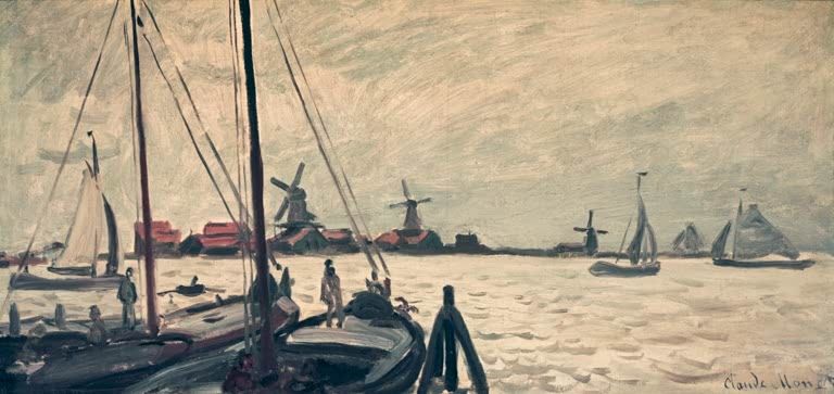 Die Ufer der Zaan | Claude Monet