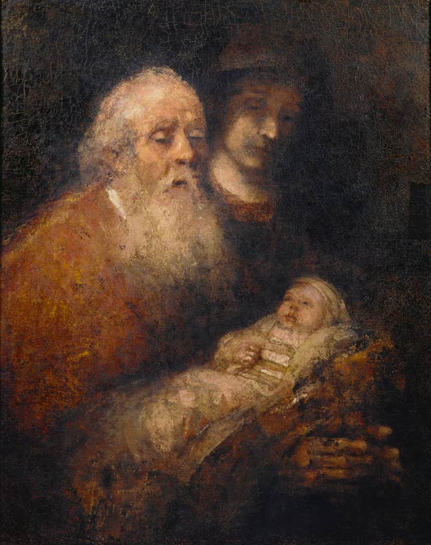 Simeon mit dem Jesusknaben auf dem Arm | Rembrandt van Rijn
