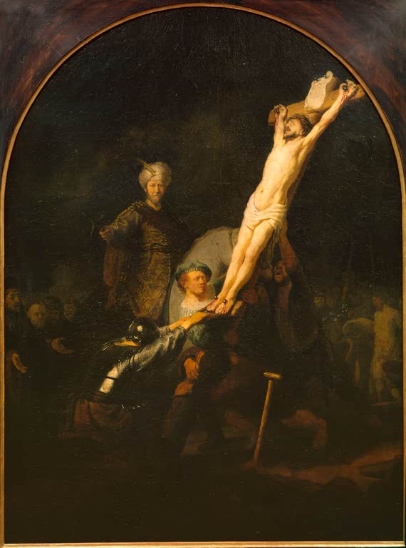 Die Kreuzaufrichtung | Rembrandt van Rijn