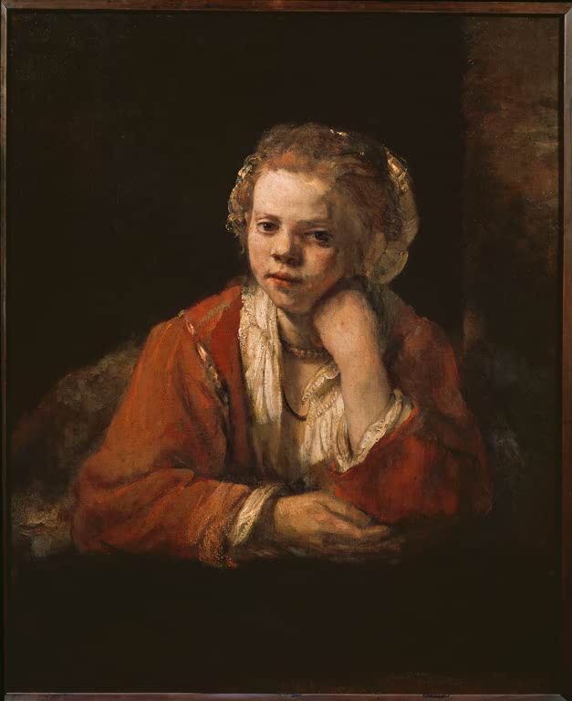 Mädchen am Fenster | Rembrandt van Rijn
