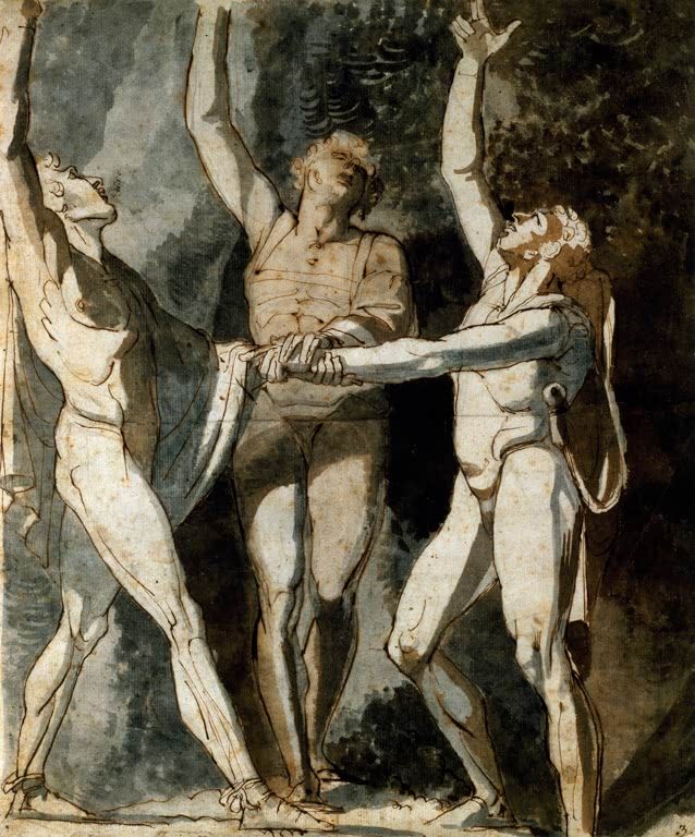 Die drei Eidgenossen beim Schwur auf dem Rütli | Johann Heinrich Füssli