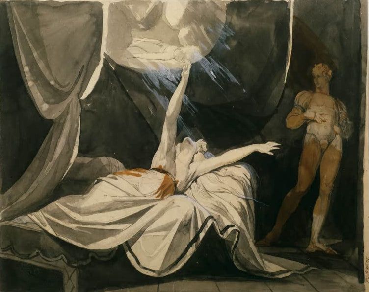 Kriemhild sieht im Traum den toten Siegfried | Johann Heinrich Füssli