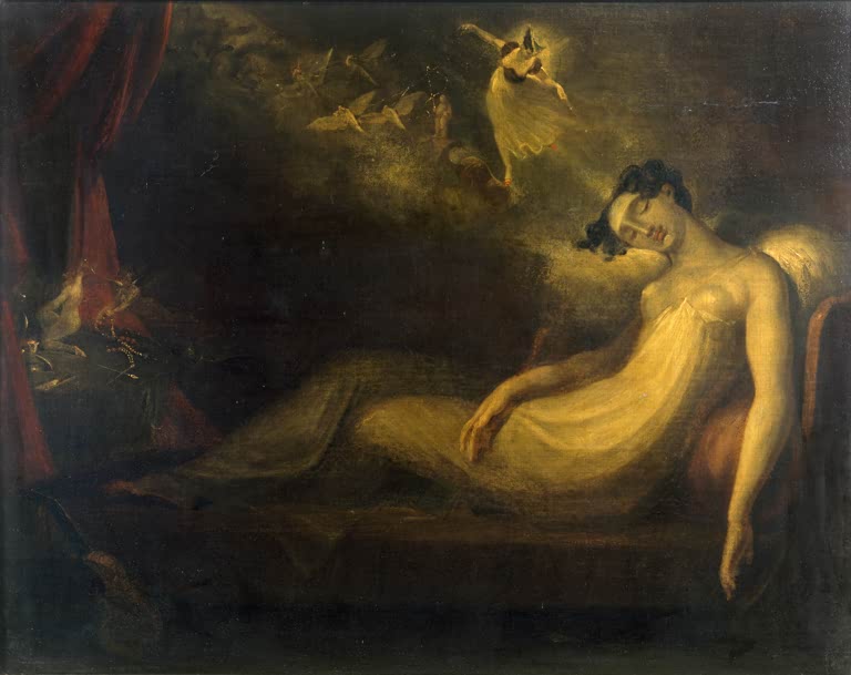 Kunstdruck des Gemäldes Queen Mab von Johann Heinrich Füssli