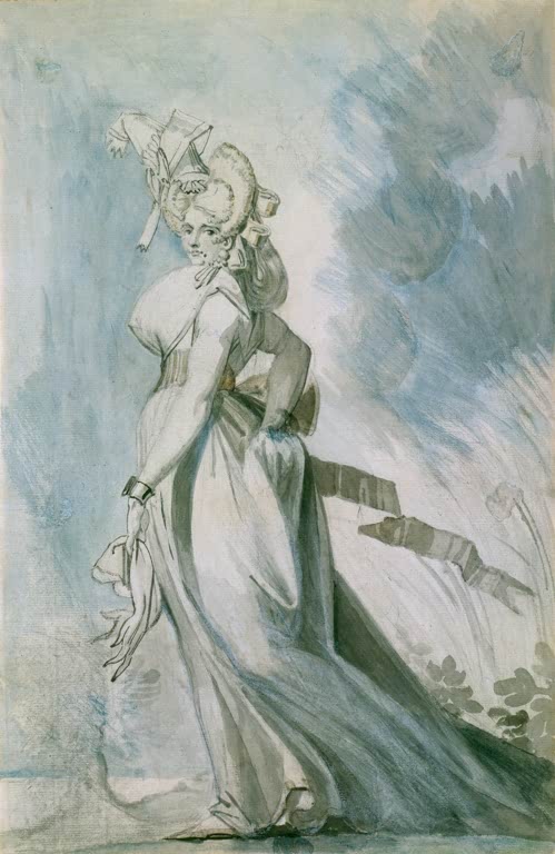 Kunstdruck Mrs. Fuseli beim Spaziergang von Johann Heinrich Füssli als Poster oder Leinwandbild