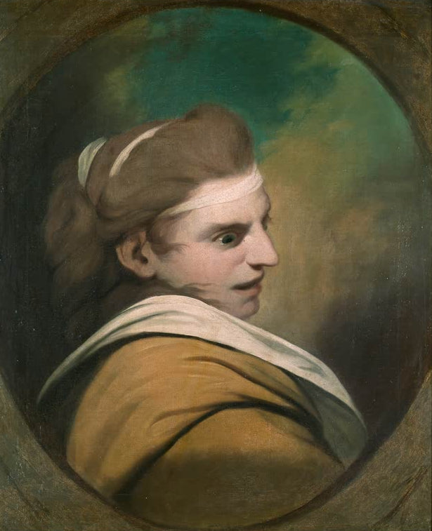 unstdruck Kopf mit Ausdruck des Wahns von Johann Heinrich Füssli als Poster oder Leinwandbild
