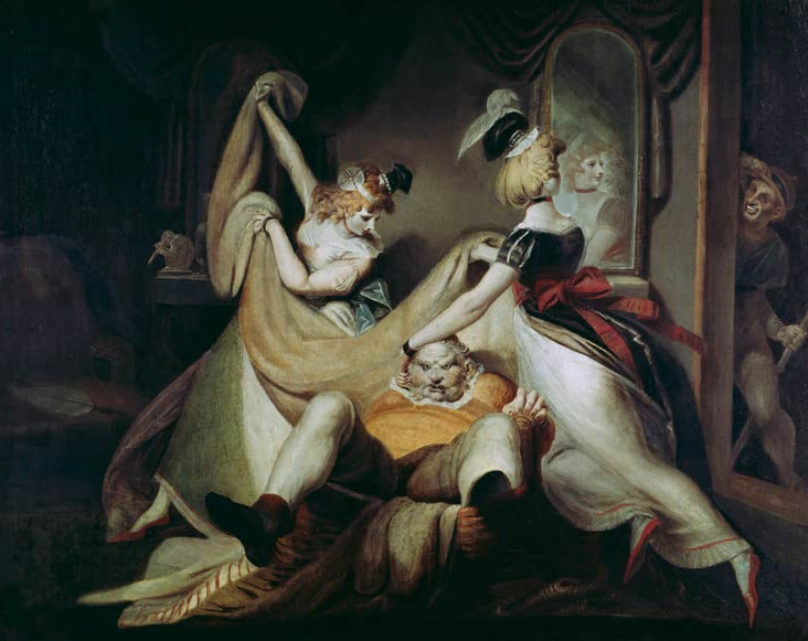 Kunstdruck Falstaff im Wäschekorb von Johann Heinrich Füssli als Poster oder Leinwandbild