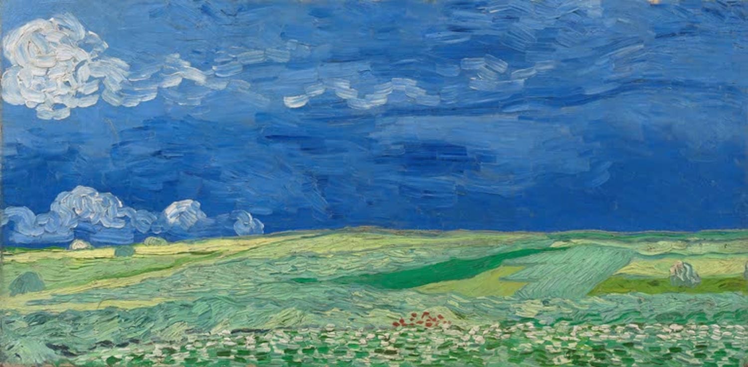 Weizenfeld unter Gewitterwolken | Vincent van Gogh