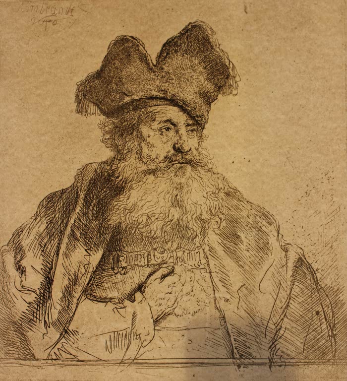 Alter Mann mit Pelzmütze | Rembrandt van Rijn