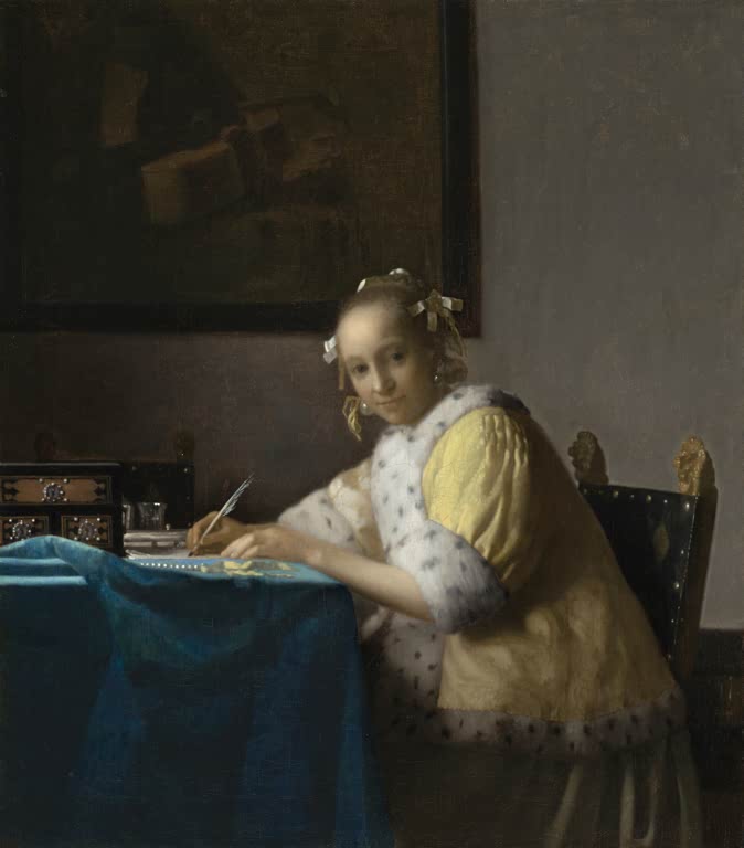 Eine Dame, die schreibt | Johannes Vermeer