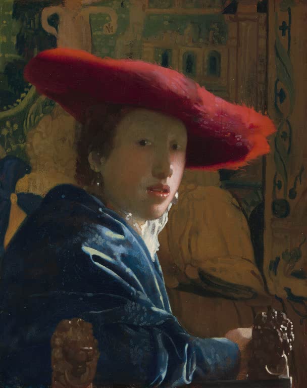 Mädchen mit rotem Hut | Johannes Vermeer