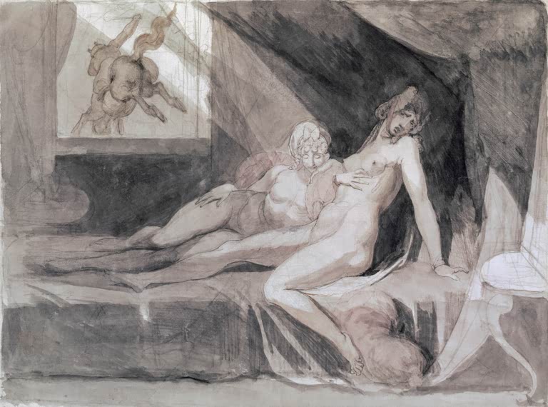 Kunstdruck des Gemäldes Der Nachtmahr von Johann Heinrich Füssli