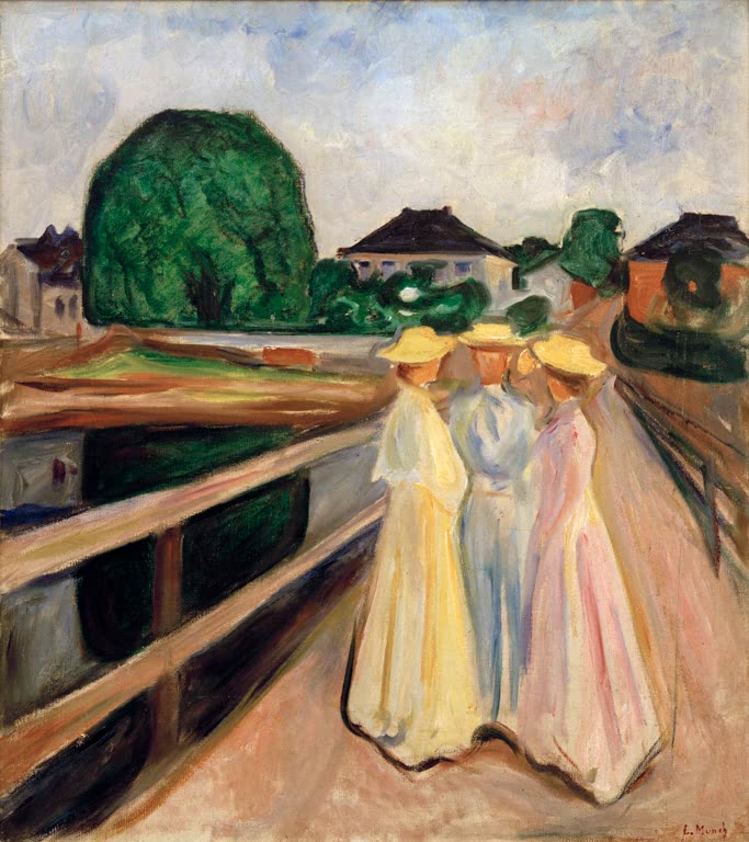 Kunstdruck Mädchen auf dem Pier von Edvard Munch