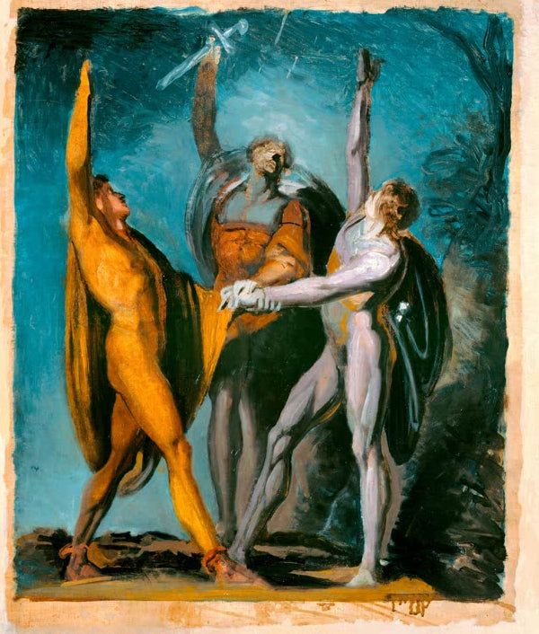 Skizze zu "Rütlischwur" | Johann Heinrich Füssli