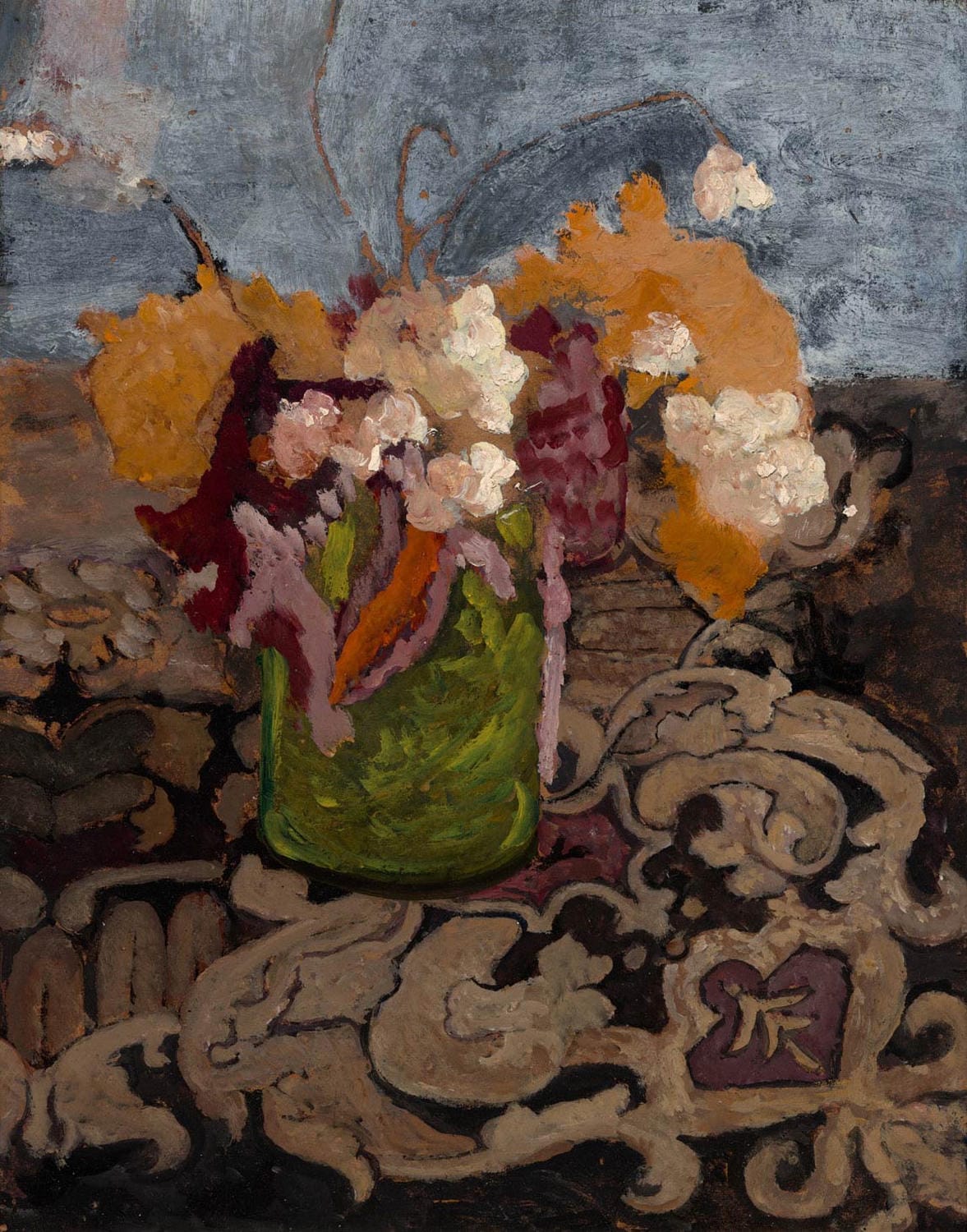 Stillleben mit einer grünen Blumenvase | Paula Modersohn-Becker