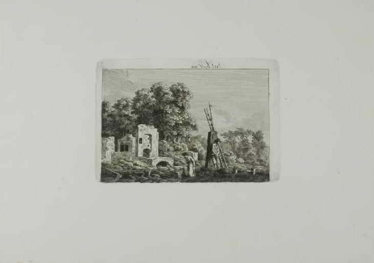 „Brandszene“ von Caspar David Friedrich – romantische Landschaft mit den Spuren eines Brandes und stimmungsvoller Lichtwirkung.
