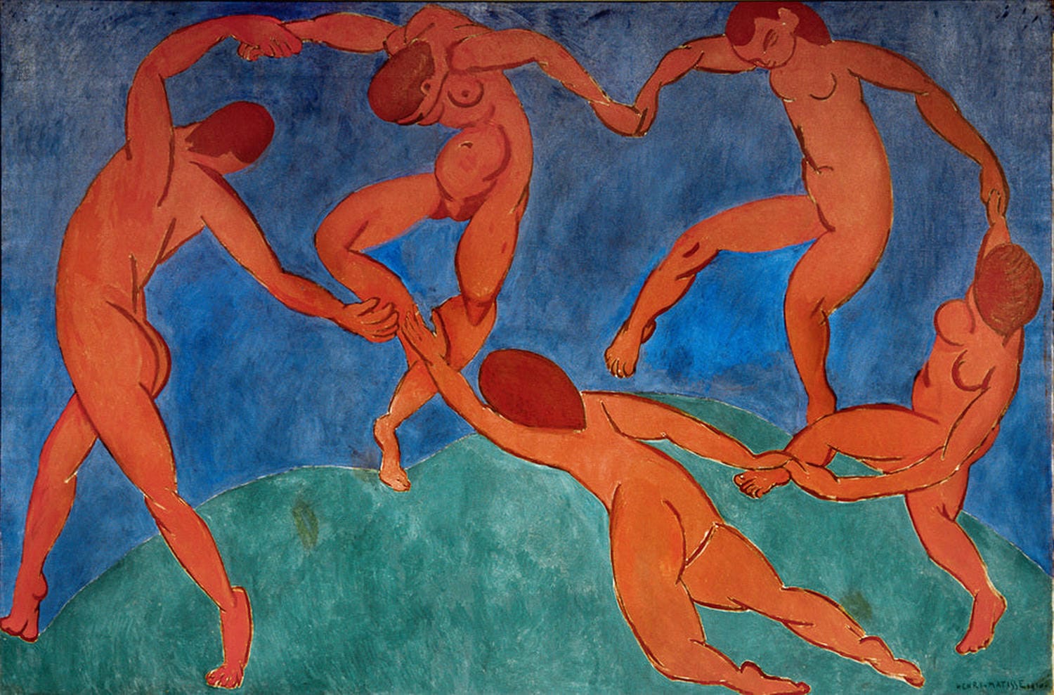 Henri Matisse’ „Der Tanz“ als hochwertiger Kunstdruck – ein fauvistisches Meisterwerk voller Farbe, Bewegung und Lebensfreude. Jetzt entdecken!