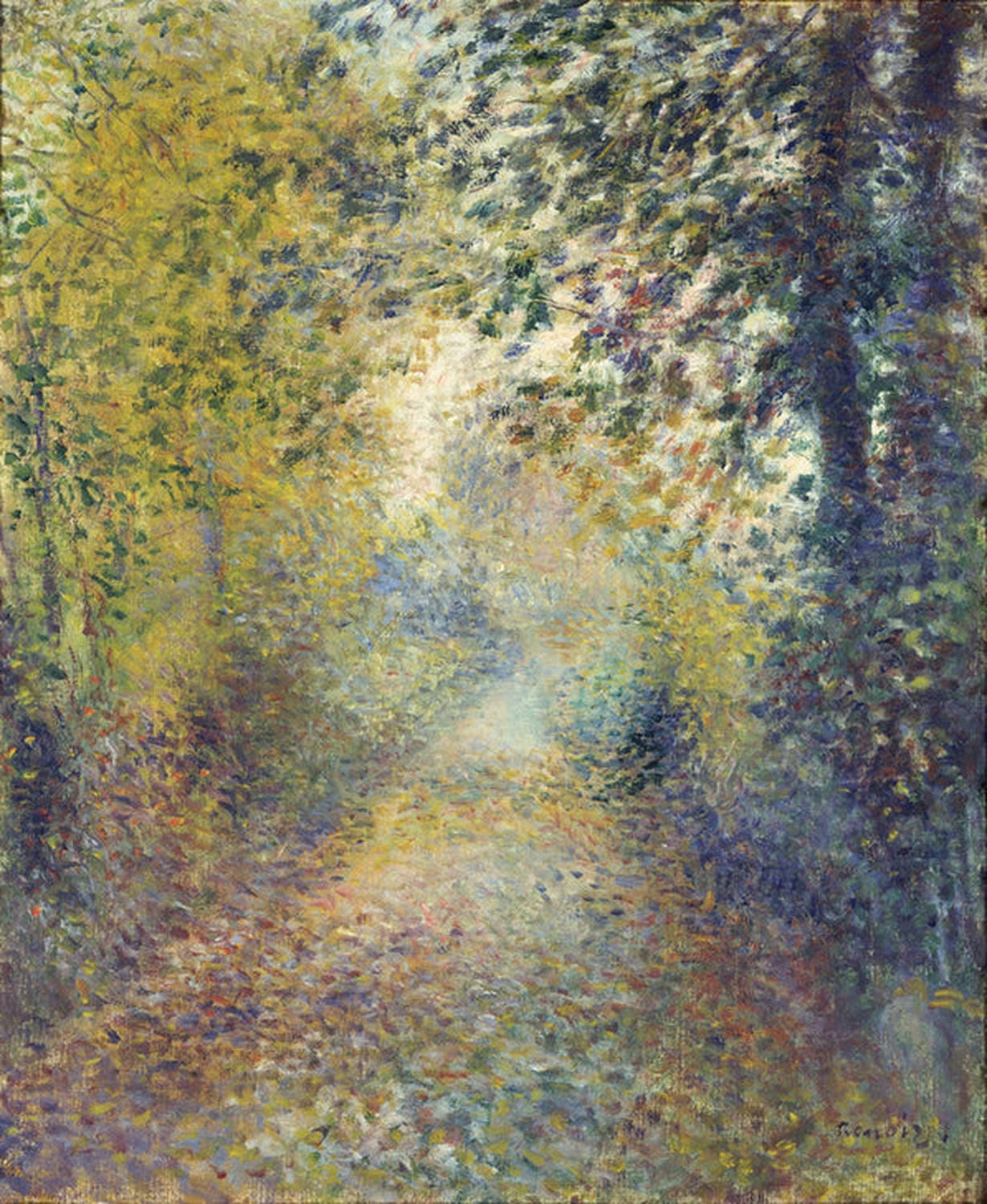 Impressionistisches Waldmotiv mit Lichtspiel von Pierre-Auguste Renoir.