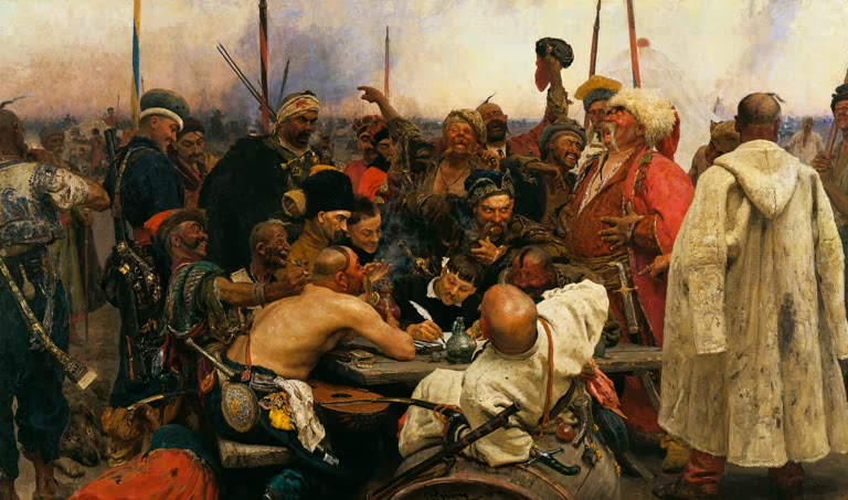 Die Saporoger Kosaken schreiben einen Brief an den türkischen Sultan | Ilja Repin
