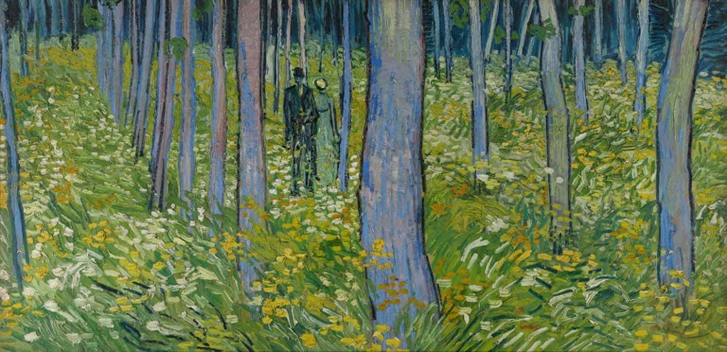 Unterholz mit zwei Figuren von Vincent van Gogh