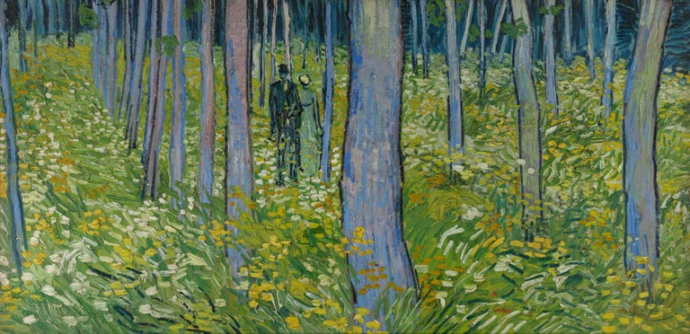 Unterholz mit zwei Figuren von Vincent van Gogh