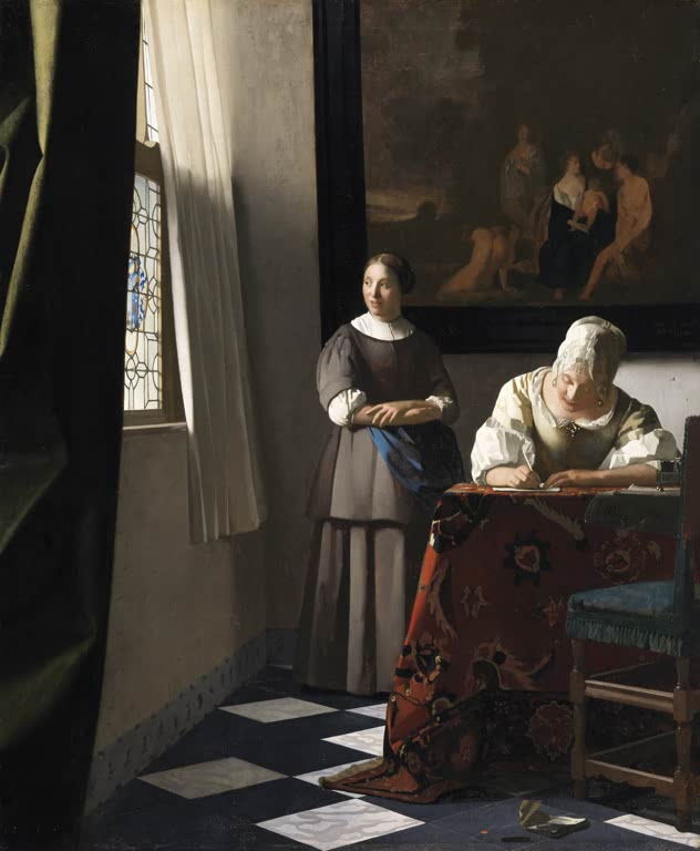 Briefschreiberin und Dienstmagd | Johannes Vermeer