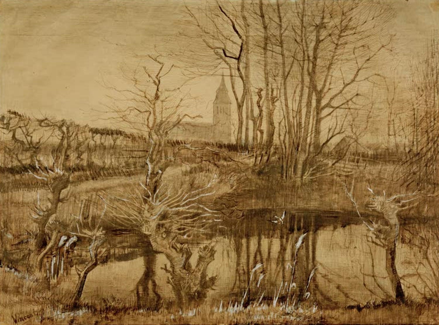 „Der Eisvogel“ von Vincent van Gogh: farbenprächtiger Eisvogel auf einem Ast, in lebendigen Farben und dynamischen Pinselstrichen dargestellt.