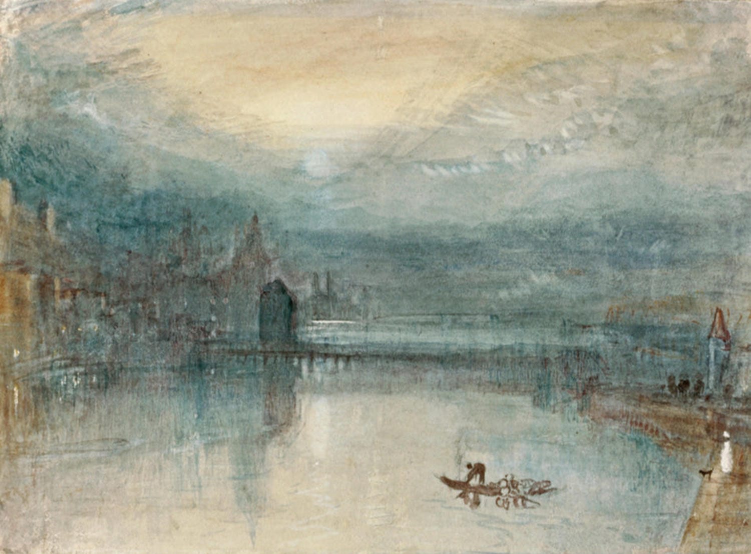 J. M. W. Turners „Luzern im Mondlicht“ als hochwertiger Kunstdruck – ein poetisches Landschaftsgemälde voller Licht, Ruhe und romantischer Atmosphäre. Jetzt entdecken!