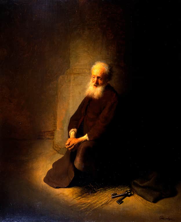 Der Apostel Petrus im Gefängnis | Rembrandt van Rijn