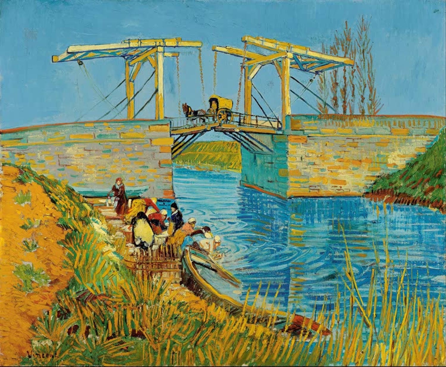 Brücke bei Arles (Pont de Langlois) von Vincent van Gogh