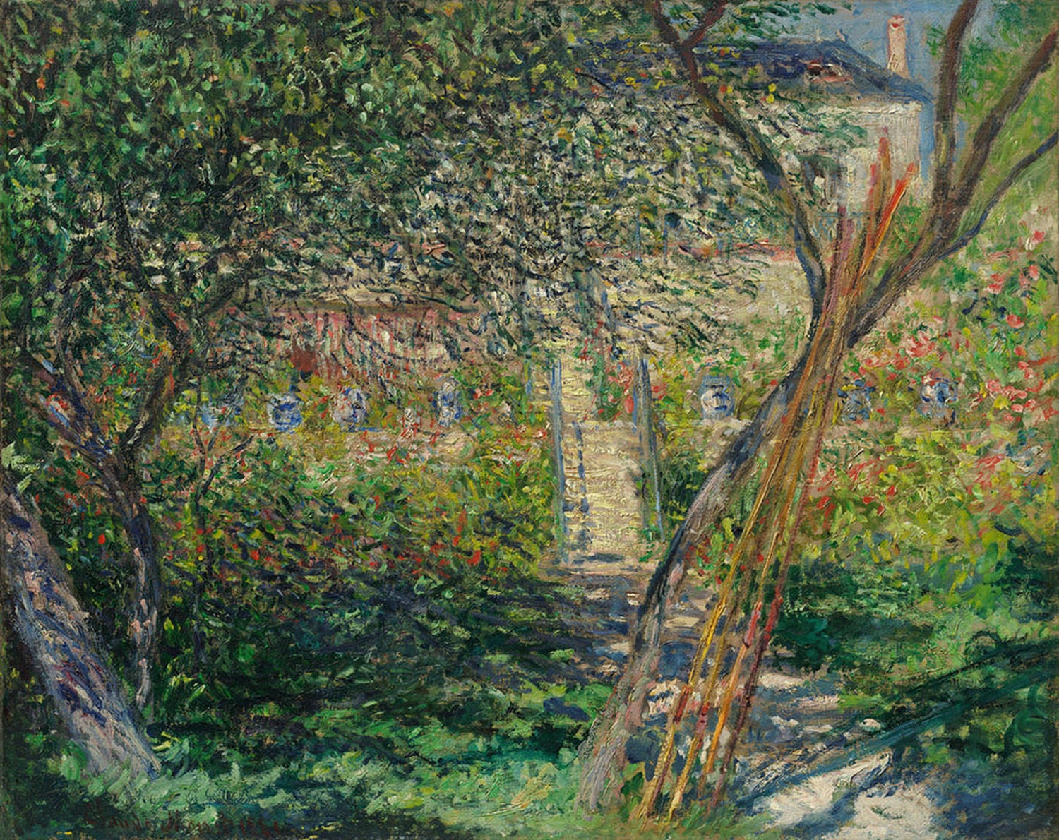 laude Monets „Der Garten von Vétheuil“ (1881) als hochwertiger Kunstdruck – ein Meisterwerk des Impressionismus aus der Sammlung Hasso Plattner, Museum Barberini Potsdam. Jetzt entdecken!