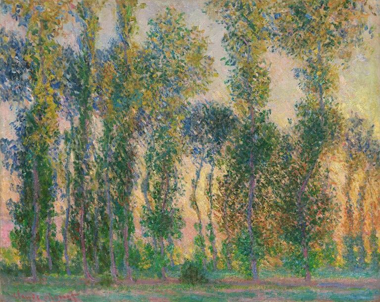 Die Pappeln in Giverny | Claude Monet