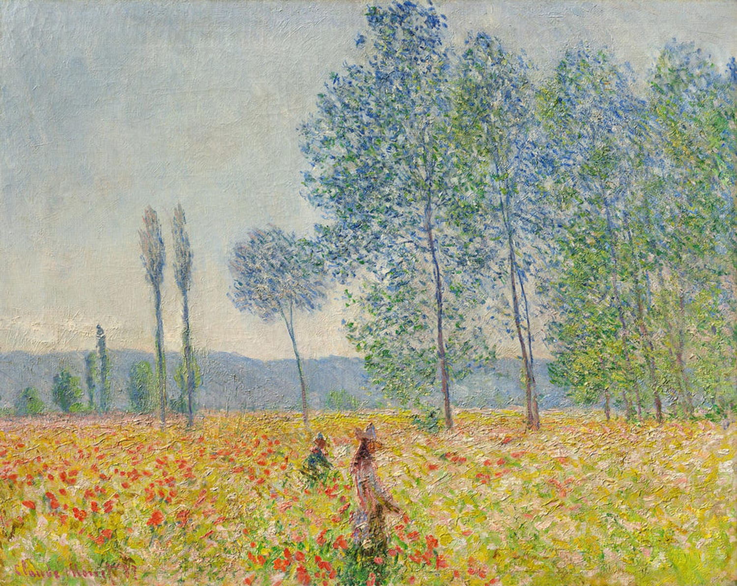 Claude Monets "Unter den Pappeln“ (1887) als hochwertiger Kunstdruck – ein impressionistisches Landschaftsgemälde voller Licht, Natur und eleganter Harmonie. Jetzt entdecken!