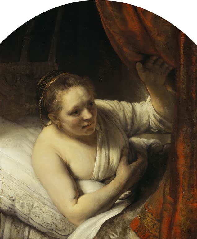 Junge Frau im Bett | Rembrandt van Rijn