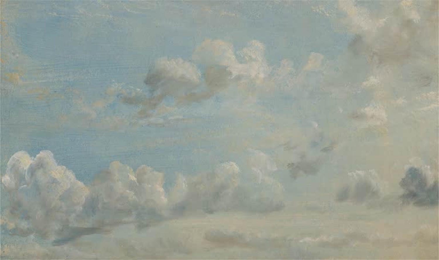 Wolkenstudie mit vier Vögeln Kunstdruck John Constable Himmel